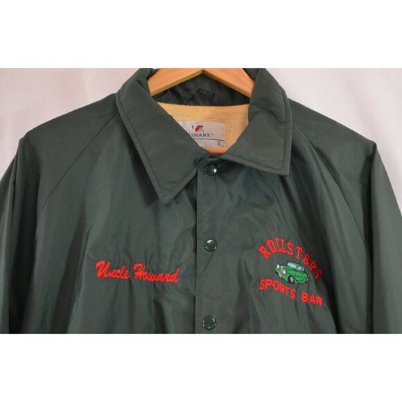 Rollsters Sports Bar Jacket Welland Ontario ON Uncle Howard Sewn Green Large Vtg - Picture 2 of 9